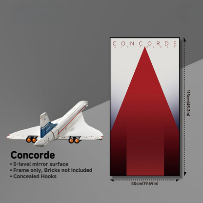 Wall Display Frames for LEGO® ICONS Concorde 10318