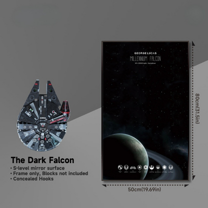 Display frame for LEGO® STAR WARS™ Dark Millennium Falcon 75389
