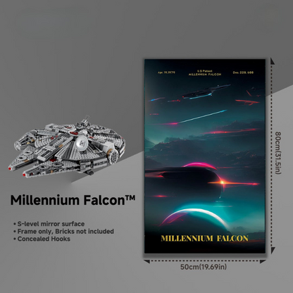 Display frame for LEGO® STAR WARS™ 75257 Millennium Falcon™