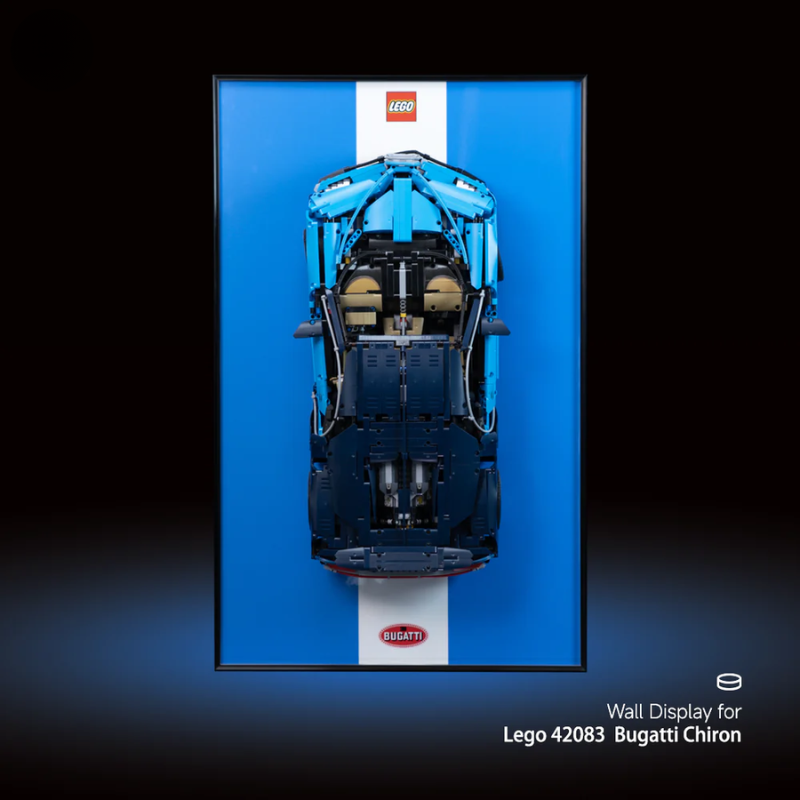 LED Wall Display Frame for LEGO® Technic F1 42083 Bugatti Chiron Showcase - EdgeFollow