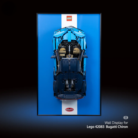 LED Wall Display Frame for LEGO® Technic F1 42083 Bugatti Chiron Showcase - EdgeFollow