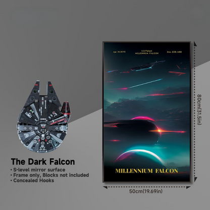 Display frame for LEGO® STAR WARS™ Dark Millennium Falcon 75389