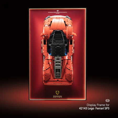 LED Wall Display Frame for LEGO® Technic F1 42143 Ferrari Daytona SP3 Showcase - EdgeFollow