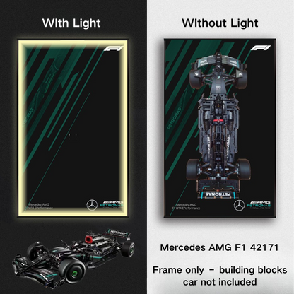 LED Wall Display Frame for LEGO® Technic F1 42171 Mercedes-AMG F1 Showcase