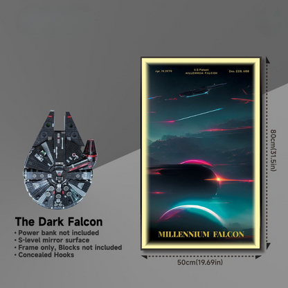 Display frame for LEGO® STAR WARS™ Dark Millennium Falcon 75389