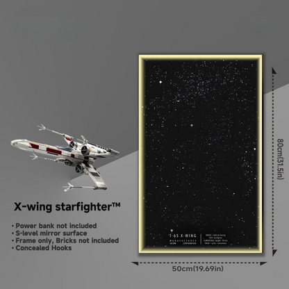 Wall Display Frame for LEGO® 75355 Star Wars™ X-Wing Starfighter™