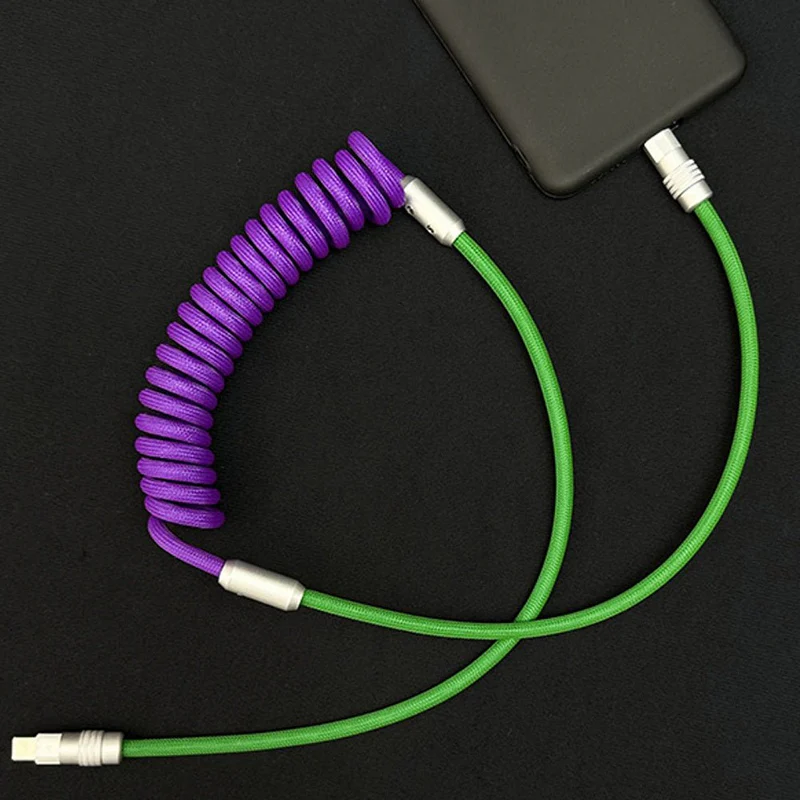 Dual-Color Braided Fast Charging Cable for iPhone & Android – Car Use Compatible - EdgeFollow