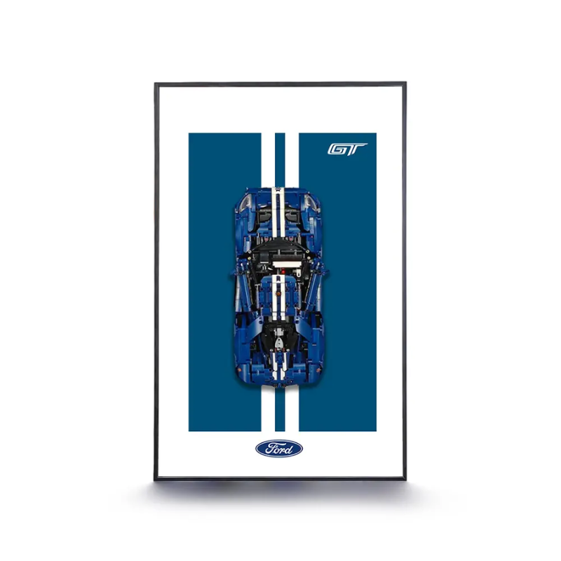 LED Wall Display Frame for LEGO® Technic F1 2022 Ford GT 42154 Showcase