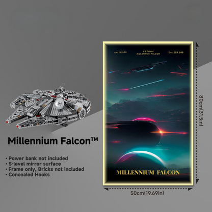 Display frame for LEGO® STAR WARS™ 75257 Millennium Falcon™