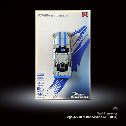 Car Display Frame for LEGO® 42210 2 Fast 2 Furious Nissan Skyline GT-R (R34) Car