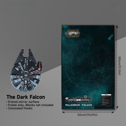 Display frame for LEGO® STAR WARS™ Dark Millennium Falcon 75389