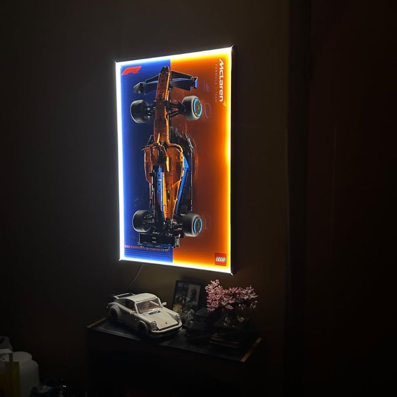LED Wall Display Frame for LEGO® Porsche 911 42096 – USB Lighted Car Model Showcase Case - EdgeFollow