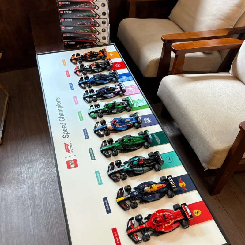 LEGO™ F1 Speed Champions 10-Race Car Display Frame – Team Edition LEGO Gift - EdgeFollow