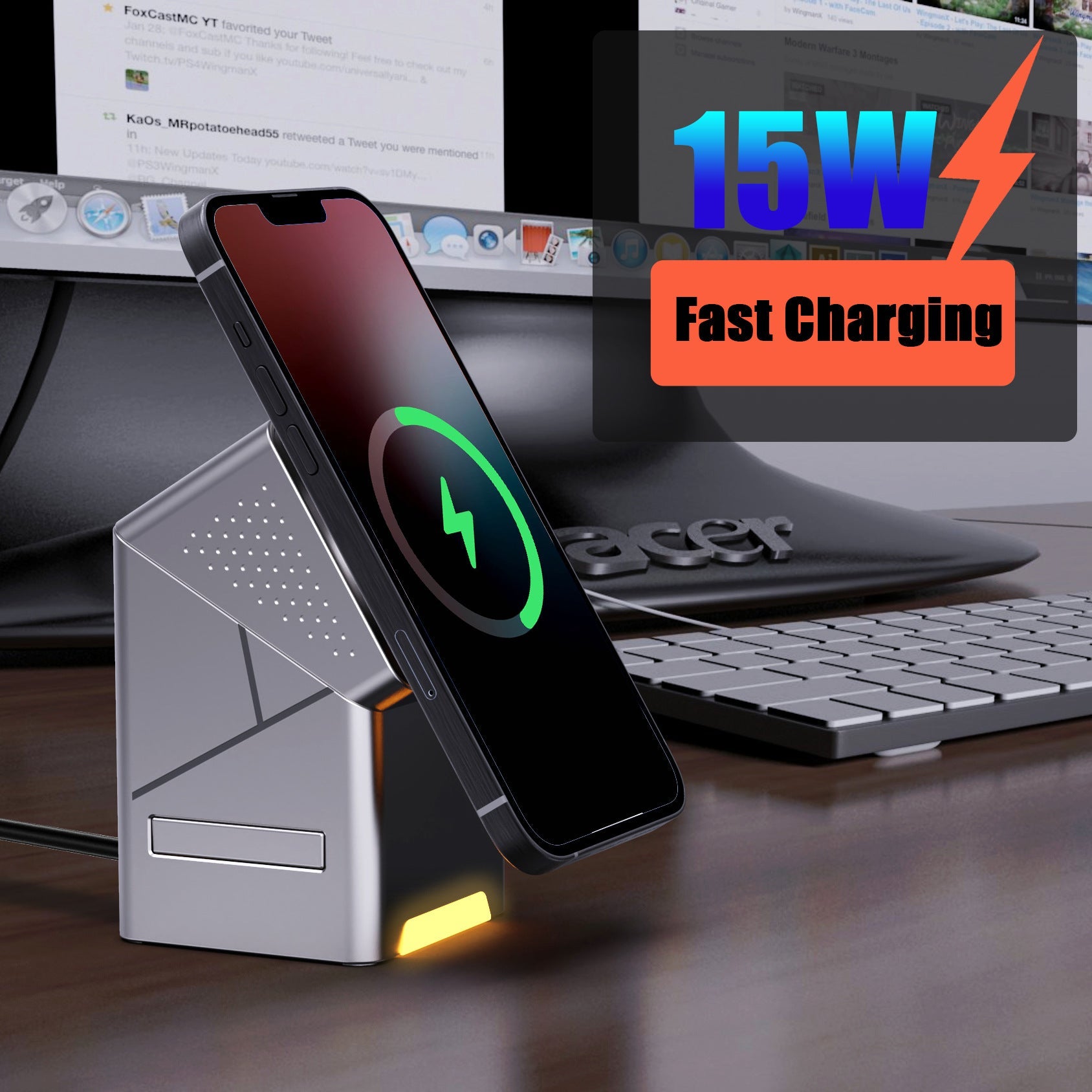 3 in 1 Qi2 Wireless Charging Station for Apple MagSafe Charger Stand - EdgeFollow