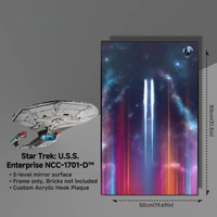 Wall Display frame for LEGO® ICONS 10356 Star Trek: U.S.S. Enterprise NCC-1701-D™