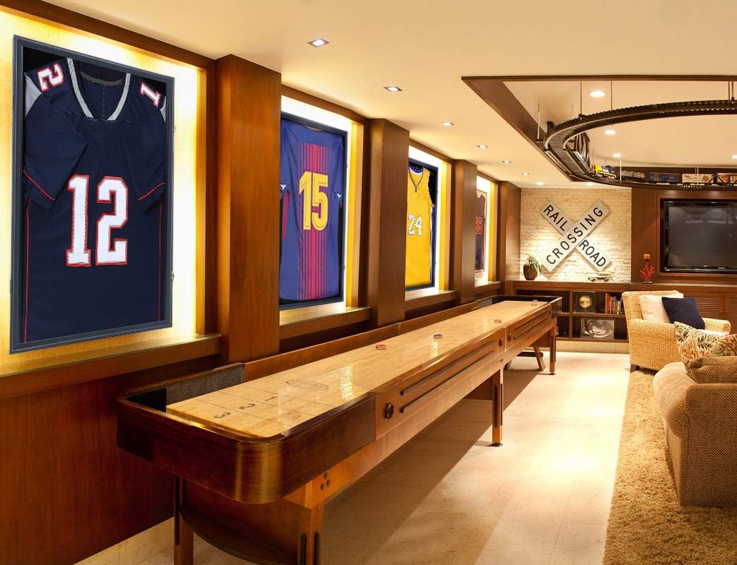 Jersey Display Frame Case Lockable, Large Sport Jersey Shadow Box - EdgeFollow
