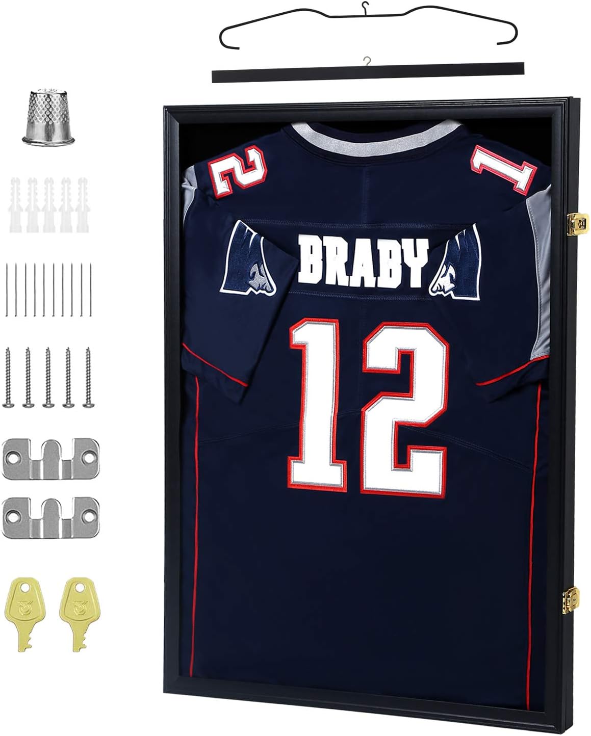 Jersey Display Frame Case Lockable, Large Sport Jersey Shadow Box - EdgeFollow