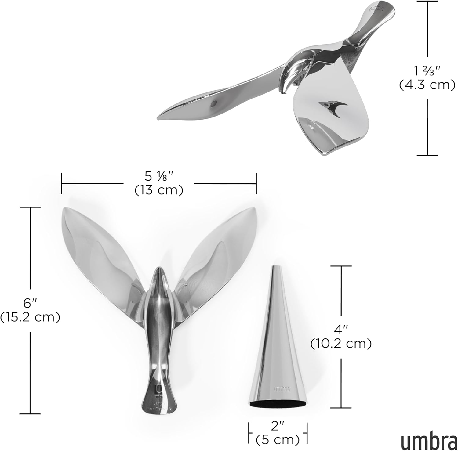Tipsy Bottle Opener, Chrome Artistic Flying Bird Sculpture Gaming Setup Boy Gift - EdgeFollow