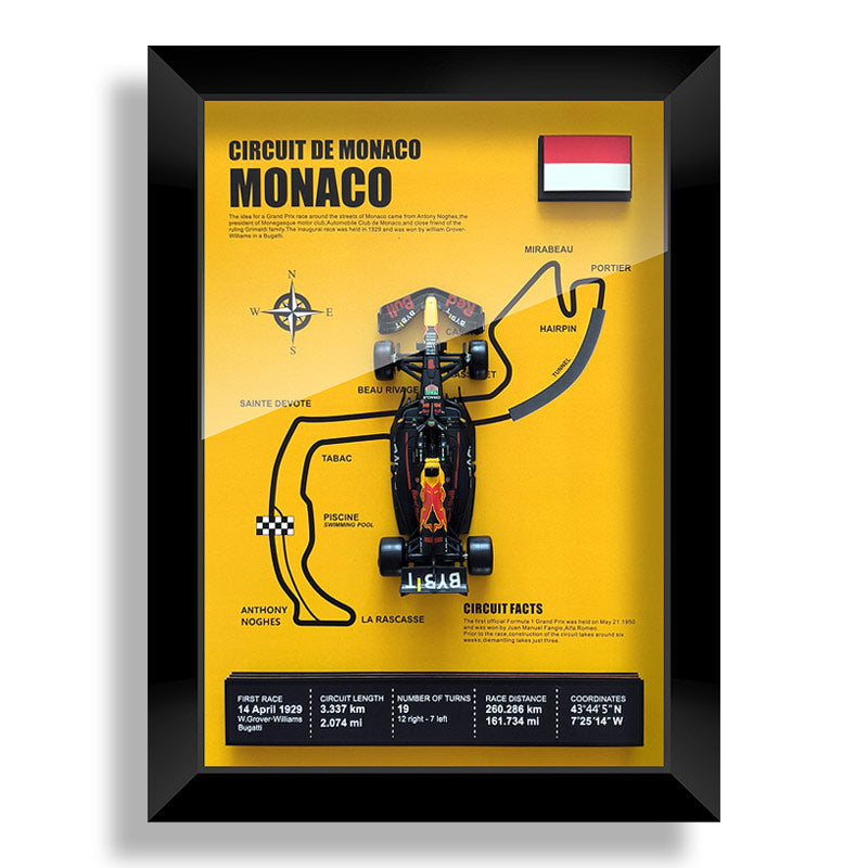 1:43 Red Bull RB20 F1 Car Model – Framed Display - Max Verstappen #1 | Various Tracks | Formula 1 gift - EdgeFollow