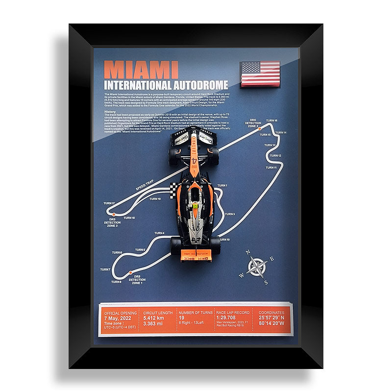 1:43 McLaren MCL60 F1 Car Model - Framed Display | Lando Norris #4 Oscar Piastri | Various Tracks | Formula 1 gift - EdgeFollow