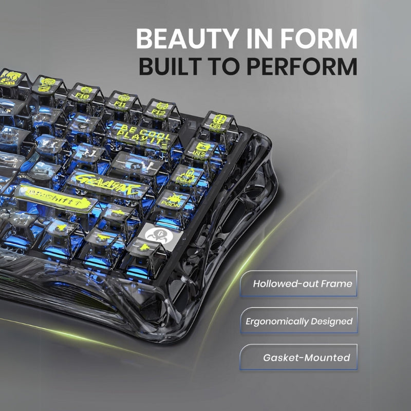 GravaStar Mercury K1 Lite 75% Wireless Mechanical Gaming Keyboard Gasket Hot Swappable Boy Gift - EdgeFollow