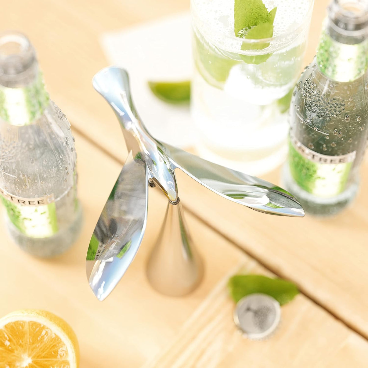 Tipsy Bottle Opener, Chrome Artistic Flying Bird Sculpture Gaming Setup Boy Gift - EdgeFollow