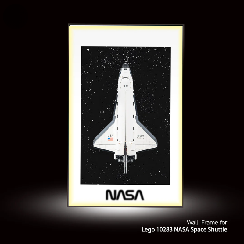 LED Wall  Display Frame for LEGO® NASA Space Shuttle Discovery 10283 Showcase