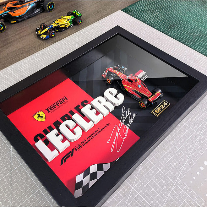 Charles Leclerc #16 Ferrari SF-23/SF-24 – Signature F1 Diecast Car in 3D Framed Display