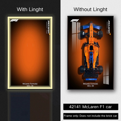 LED Wall Display Frame for LEGO® Technic McLaren F1 Race Car 42141 Showcase