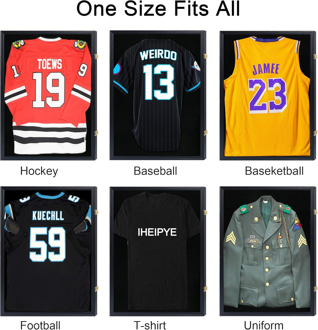 Jersey Display Frame Case Lockable, Large Sport Jersey Shadow Box - EdgeFollow