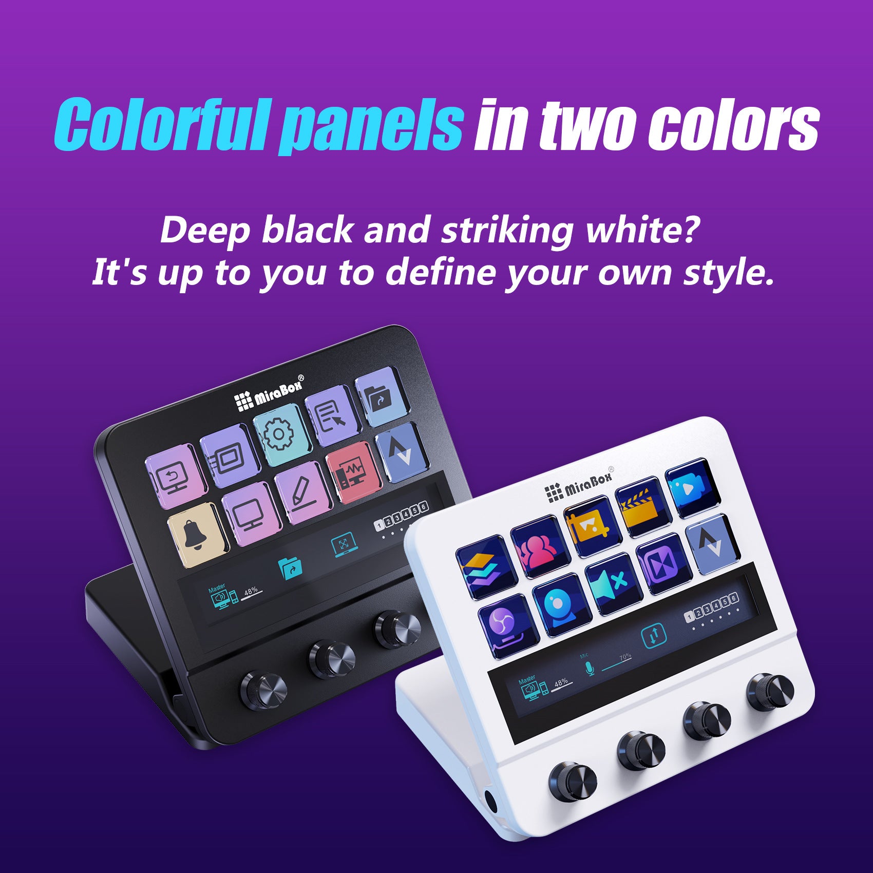 MiraBox N4 Stream Deck Studio Controller with Customisable Touch Strip Dials and LCD Keys - EdgeFollow