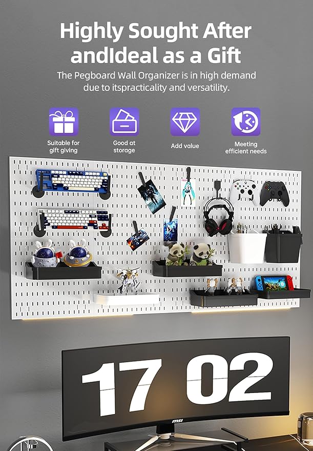 Revamp Your Space With A Versatile Pegboard Kit Gaming Setup - EdgeFollow