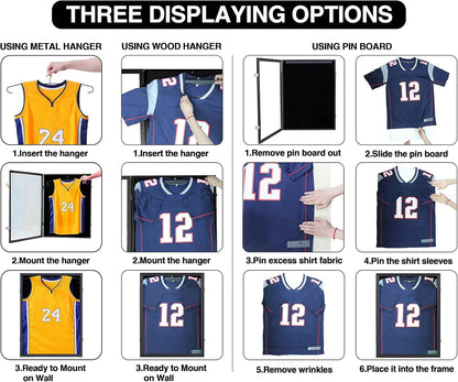 Jersey Display Frame Case Lockable, Large Sport Jersey Shadow Box - EdgeFollow