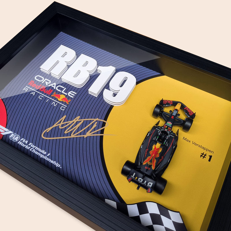Max Verstappen RB19 #1 F1 Diecast Car – 3D Framed Signature Edition for Collectors - EdgeFollow