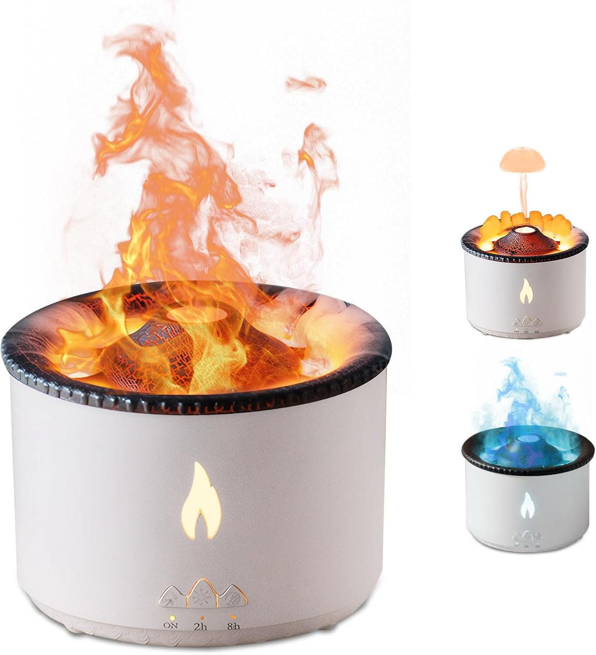 Volcano Humidifier Flame Aroma Diffuser Ultrasonic Essential Oil Scent Diffuser Gaming Setup - EdgeFollow