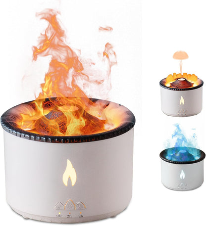 Volcano Humidifier Flame Aroma Diffuser Ultrasonic Essential Oil Scent Diffuser Gaming Setup - EdgeFollow