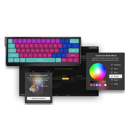Wooting 80HE Linear60 v2 English layout  rapid trigger 80% Gaming Keyboard With RGB - EdgeFollow