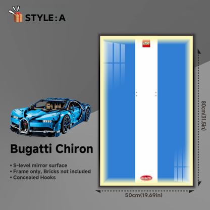 LED Wall Display Frame for LEGO® Technic F1 42083 Bugatti Chiron