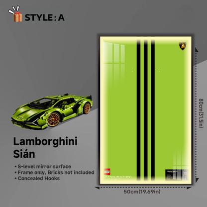 LED Wall Display Frame for LEGO® Technic F1 42115 Lamborghini Sián FKP 37