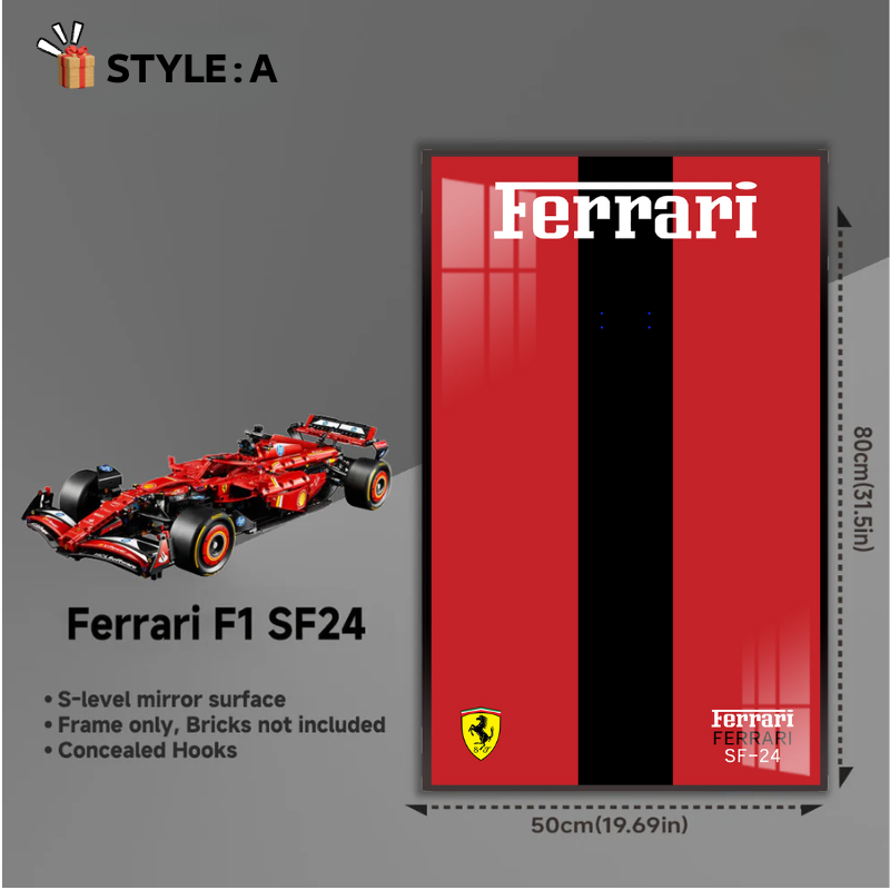 Car Display Frame For LEGO® TECHNIC™ Ferrari F1 SF24 42207