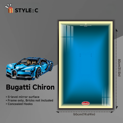 LED Wall Display Frame for LEGO® Technic F1 42083 Bugatti Chiron