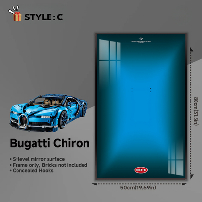 LED Wall Display Frame for LEGO® Technic F1 42083 Bugatti Chiron