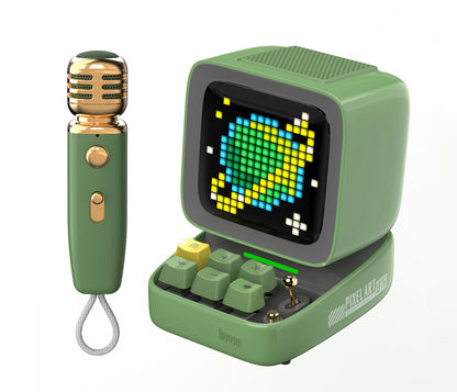 Divoom Ditoo-Mic Mini Karaoke Machine Pixel Art Singing Bluetooth Speaker Girl & Childer Gift - EdgeFollow
