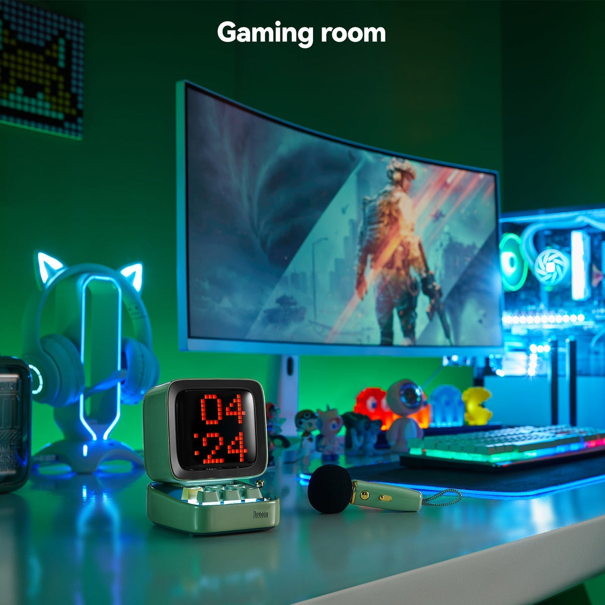 Divoom Ditoo-Mic Mini Karaoke Machine Pixel Art Singing Bluetooth Speaker Girl & Childer Gift - EdgeFollow