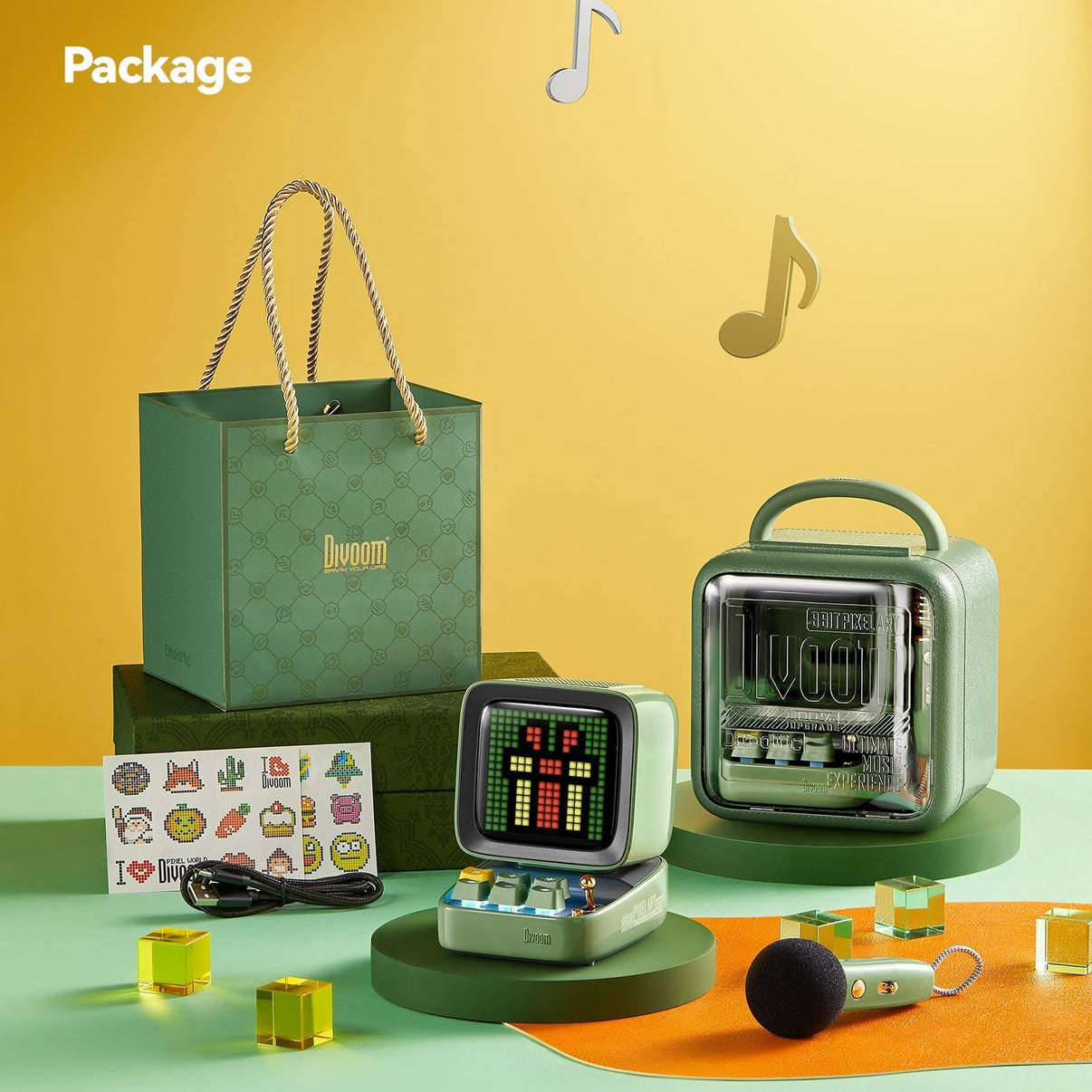 Divoom Ditoo-Mic Mini Karaoke Machine Pixel Art Singing Bluetooth Speaker Girl & Childer Gift - EdgeFollow