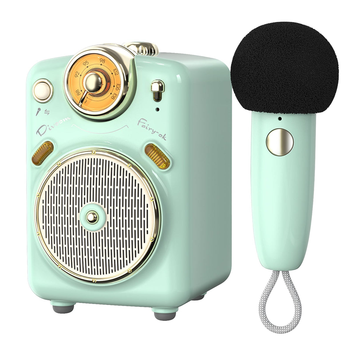 Divoom Fairy-OK Retro Mini Karaoke Bluetooth Speaker With Microphone Girl & Children Gift - EdgeFollow