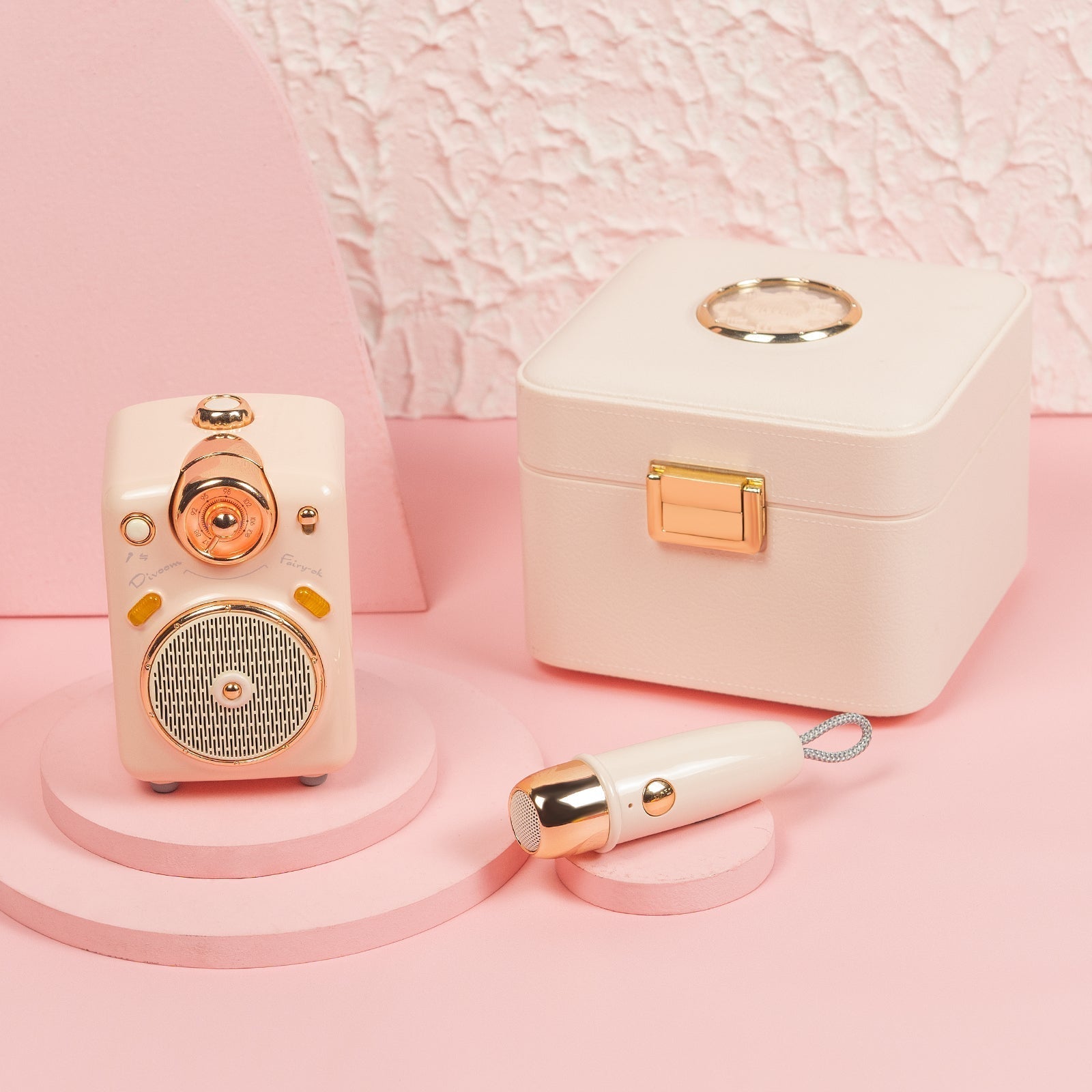 Divoom Fairy-OK Retro Mini Karaoke Bluetooth Speaker With Microphone Girl & Children Gift - EdgeFollow