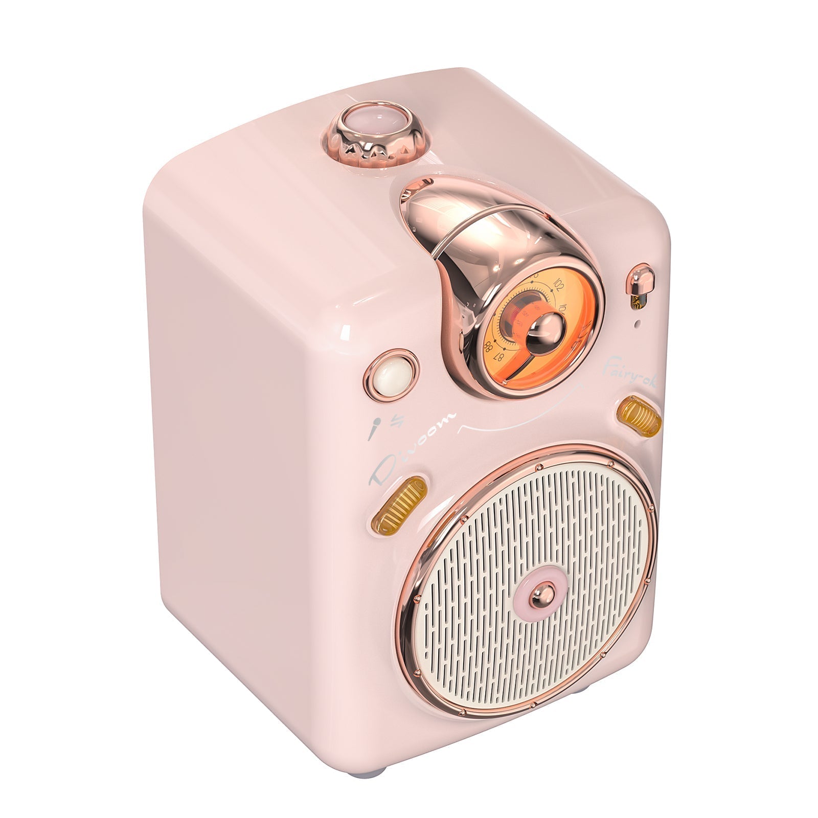 Divoom Fairy-OK Retro Mini Karaoke Bluetooth Speaker With Microphone Girl & Children Gift - EdgeFollow