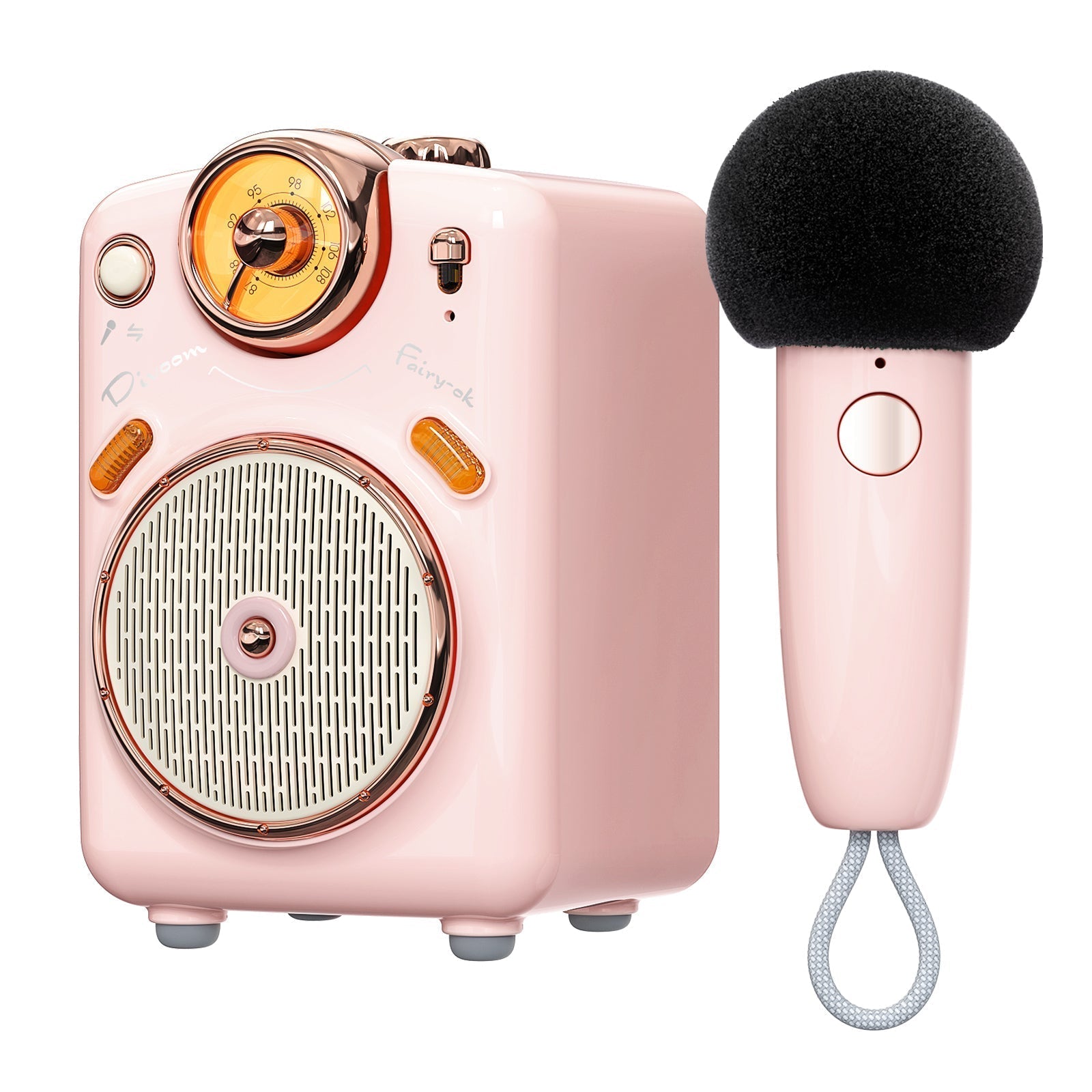 Divoom Fairy-OK Retro Mini Karaoke Bluetooth Speaker With Microphone Girl & Children Gift - EdgeFollow