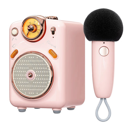 Divoom Fairy-OK Retro Mini Karaoke Bluetooth Speaker With Microphone Girl & Children Gift - EdgeFollow